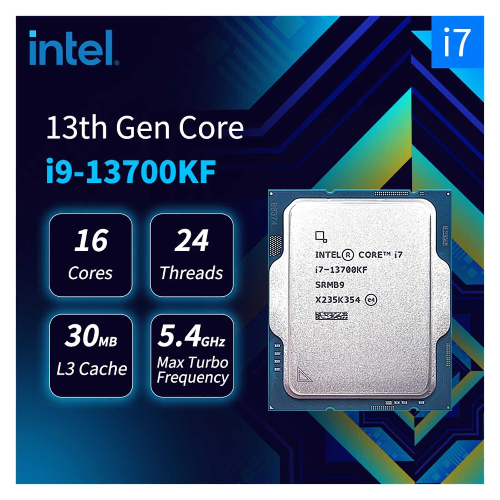 c I7-13700KF 13700KF CPU Processor 16-Core 24-Thread Socket
